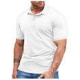 thumbnail image 1 of Aofany Men Shorts Sleeves T Shirt Summer Casual Solid Button Turn-down Collar Pullover Blouse, 1 of 5