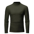 thumbnail image 1 of Aofany Men Solid Medium High Collar Casual Pullover T-shirt Bottoming Shirt, 1 of 4