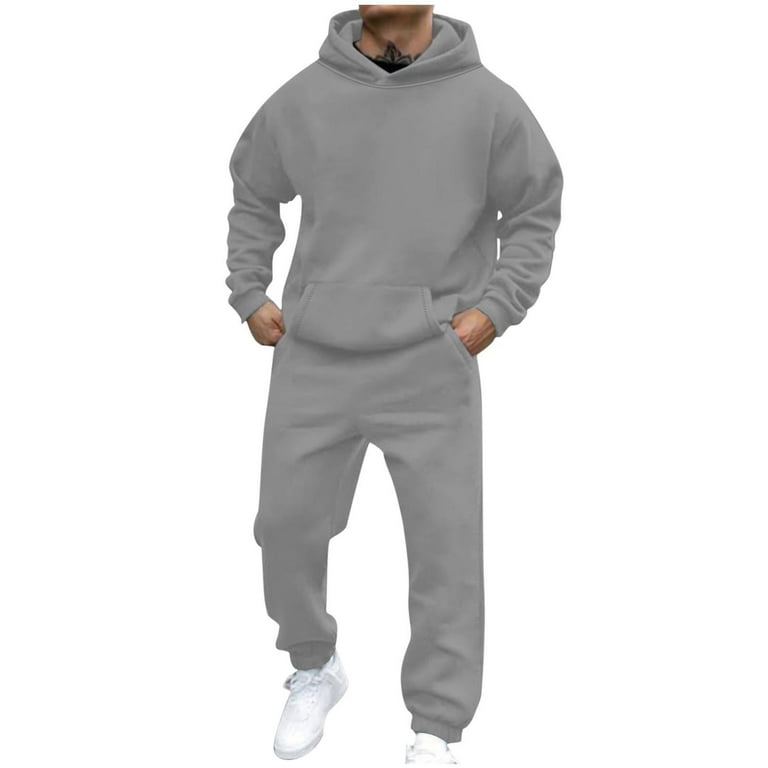 Aofany Men Sweatpants Tracksuit Set Casual 2 Pcs Sweatshirts and