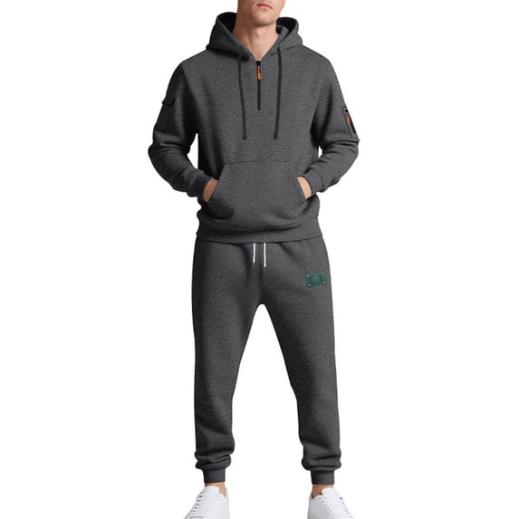 Aofany Men Sweatsuits Sets Workout Track Suits Mens Casual Hoodie and Sweatpants Set Fall Sportswear Tracksuits with Pockets