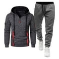thumbnail image 1 of Aofany Men Tracksuit Set Solid Color 2 Piece Jogging Suits Hooded Sweatsuit Mens Hoodies And Sweatpants Long Sleeve Jogger Sets, 1 of 2