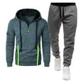 thumbnail image 1 of Aofany Men Tracksuit Set Solid Color 2 Piece Jogging Suits Hooded Sweatsuit Mens Hoodies And Sweatpants Long Sleeve Jogger Sets, 1 of 2