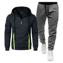 Aofany Men Tracksuit Set Solid Color 2 Piece Jogging Suits Hooded Sweatsuit Mens Hoodies And Sweatpants Long Sleeve Jogger Sets