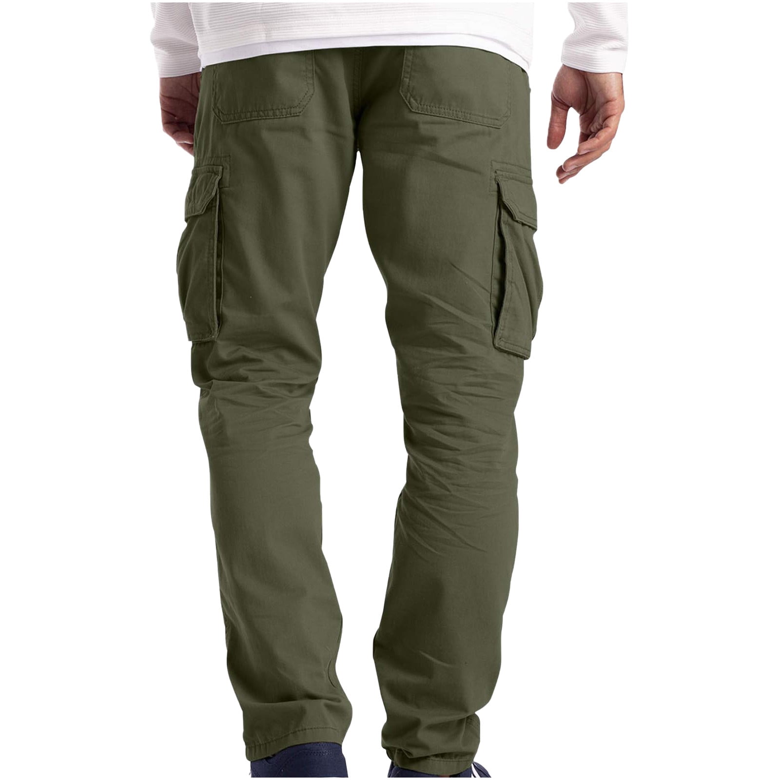 Mens Brown Cow Leather Cargo Pants – 6-Pocket Heavy Duty Jeans Style Trousers (Cargo2-Brw)