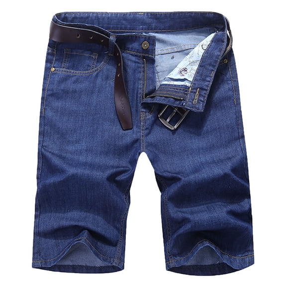 Aofany Men's Denim Shorts Stretchy Washed Jeans Shorts Classic Cut-Off Biker Jeans Trunks