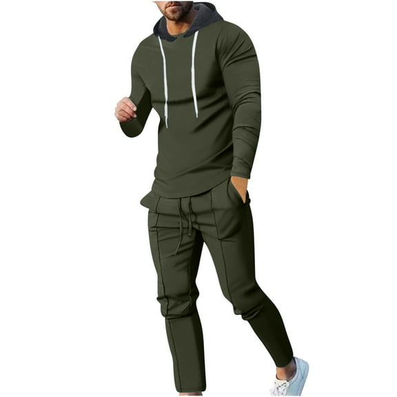 Aofany Men's Jogger Sets Hooded Sweatshirts+Pant Outfits Two Pieces Hoodies Sweatsuit Running Casual Tracksuit Set