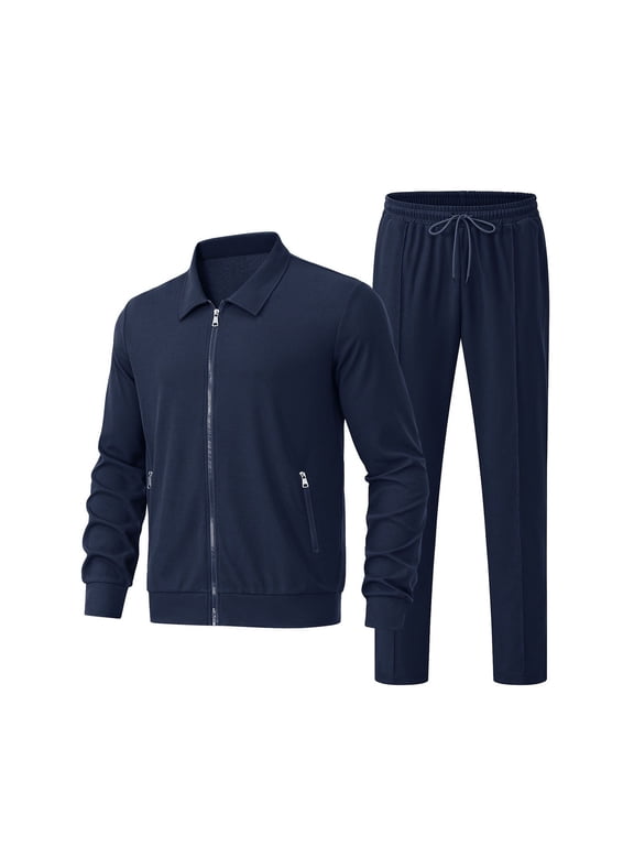 Men's Outfit Activewear Tracksuit Mens Jogging Suits Sets 2 pcs Jacket and Pants Big and Tall Athletic Sweatsuit