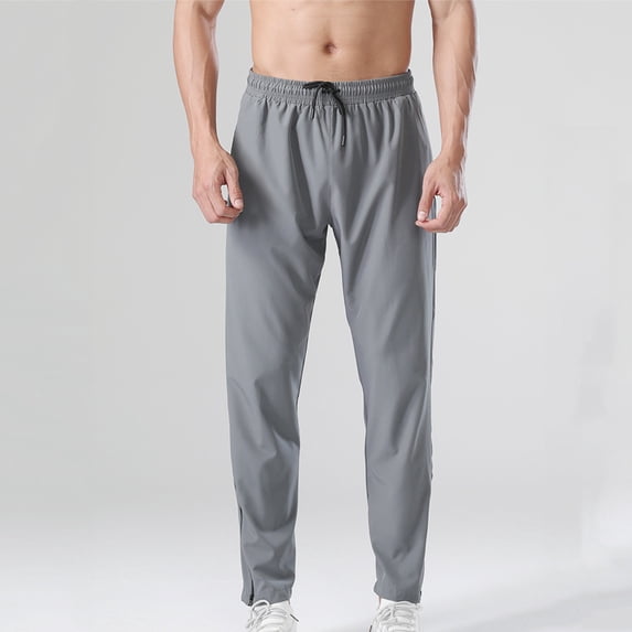 Aofany Men's Plus Size Track Pants Lightweight Quick Dry Hiking Athletic Workout Trousers Casual Active Jogger Sweatpants with Zipper Pockets