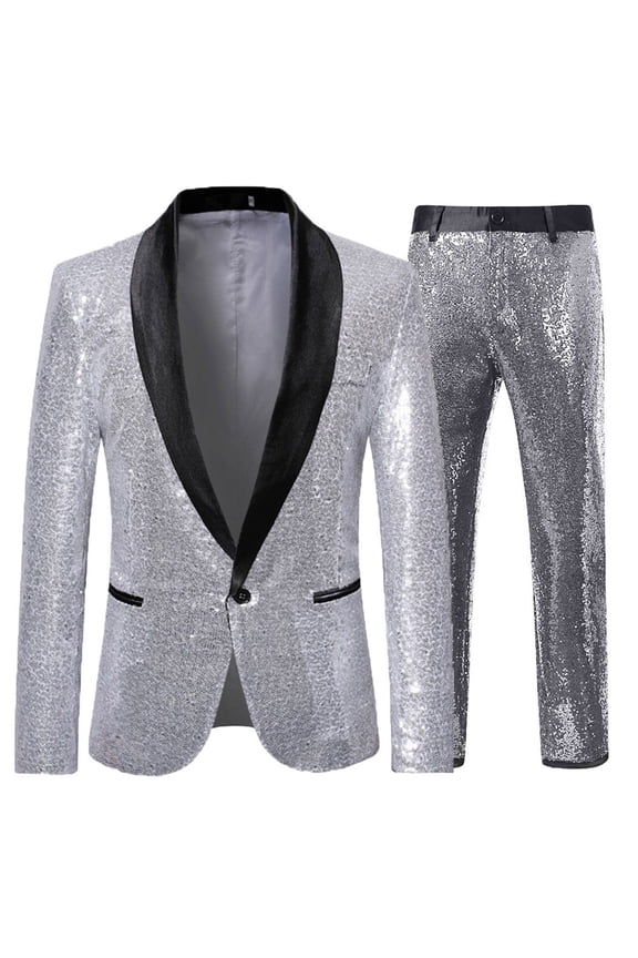 Men's Suits Sets Slim Fit One Button Suit Blazer Jacket & Dress Pants 2 Piece Business Dinner Party Prom Wedding Stylish Tuxedo
