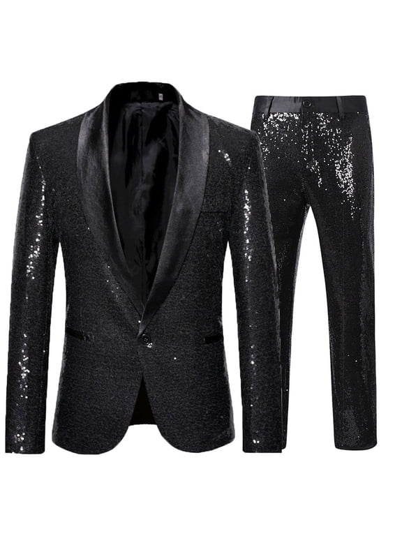 Men's Suits Sets Slim Fit One Button Suit Blazer Jacket & Dress Pants 2 Piece Business Dinner Party Prom Wedding Stylish Tuxedo