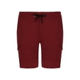 thumbnail image 1 of Aofany Men's Summer Cargo Shorts Solid Color Casual Streak Pockets Drawstring Sweat Shorts Running Fitness Sports Shorts, 1 of 4
