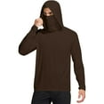 thumbnail image 1 of Aofany Men's Sun Protection Hoodie Shirts UPF 50+ Quick Dry Long Sleeve Sun Guard T-Shirts Fishing Climbing Lightweight Hooded Blouses with Mask Rash Guard, 1 of 4
