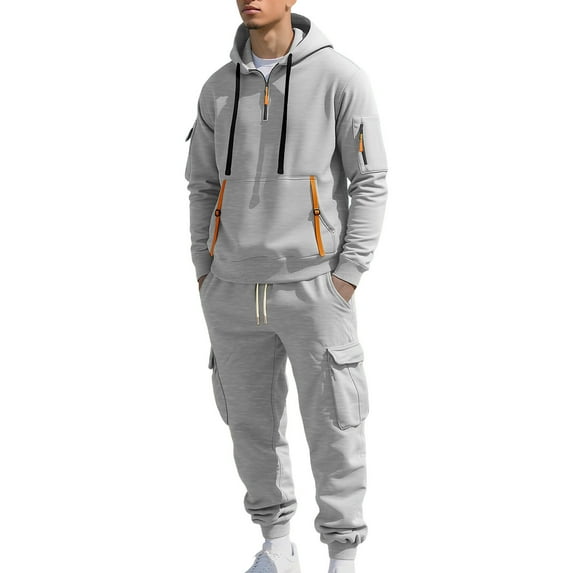 Aofany Men's Sweatsuits Set 2 Piece Hoodie Outfit Jogging Tracksuits for Men Casual Athletic Long Sleeve Pullover Suit Set