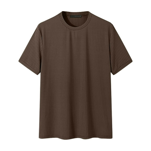 Aofany Men's Thin Daily T Shirt Casual Loose Crewneck Short Sleeved Tops Summer Basic Blouse