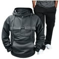 thumbnail image 1 of Aofany Men's Tracksuit 2 Piece Fall Winter Casual Jogger Sport Gym Pockets Sweatsuit Cozy Long Sleeve Hoodies and Sweatpant Set Mens 2 Piece Athletic Outfit Sports Sweatsuit, 1 of 6