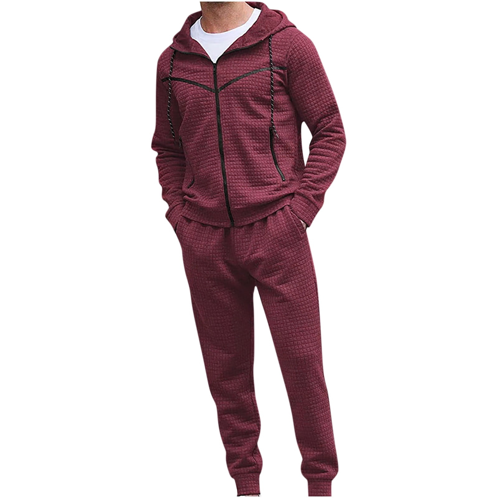 Two Piece Plain Sweat Suits Wholesale Men Suit Men Track Suit