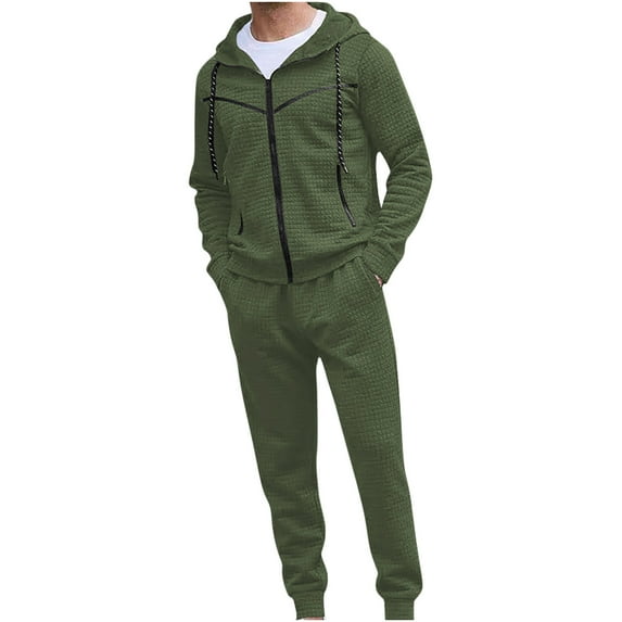 Aofany Men's Tracksuit Set Sweatsuit Jogging Suits Full Zip Casual Hooded Jackets Pants Athletic Workout 2 piece Outfits