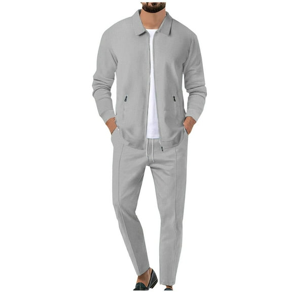 Aofany Men's Tracksuits Outfits Sweatsuits for Men Athletic Track Suits 2 Piece Set Full Zip Sweat Suits Jogging Suits