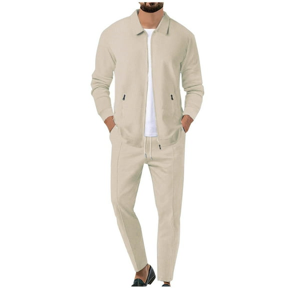 Aofany Men's Tracksuits Outfits Sweatsuits for Men Athletic Track Suits 2 Piece Set Full Zip Sweat Suits Jogging Suits