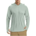 thumbnail image 1 of Aofany Men's UPF 50+ Hoodie Shirts Rash Guard Long Sleeve Sun Protection SPF Swim Shirt UV for Running Hiking Fishing, 1 of 2