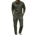 thumbnail image 1 of Aofany Mens 2 Piece Tracksuit Men Sweat Suits 2 Piece Set Solid Jogging Activewear Long Sleeve Pullover Tops And Casual Pants Athletic Jogging Suits Casual Outfits For Men, 1 of 5