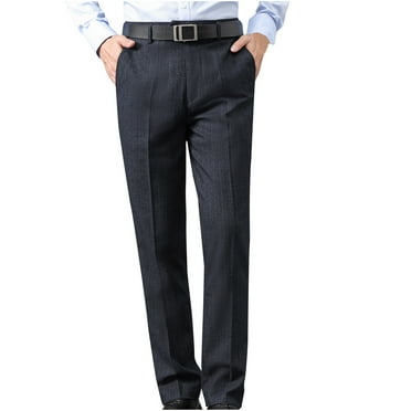 Aofany Mens Modern Fit Dress Pant Wrinkle-Resistant Flat-Front Trouser Relaxed Fit Straight Leg Suit Pant Business Trousers