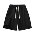 thumbnail image 1 of Aofany Mens Plus Size Casual Elastic Waist Cargo Shorts Comfortable Drawstring Multiple Pockets Workout Shorts Beach Shorts, 1 of 6