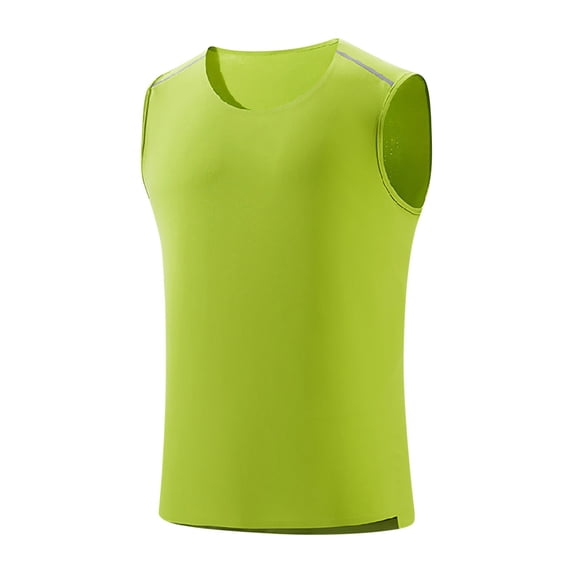 Aofany Mens Quick Dry Tank Tops Men Solid Color Crewneck Athletic Workout Sleeveless Shirts Lightweight Stretchy Gym Vest Top Plus Size Loose Muscle Shirt