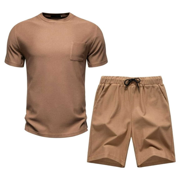 Aofany Mens Short Sets 2 Piece Outfits Fashion Summer Tracksuits Short Sleeve Pullover Shirt and Shorts Jogging Set