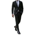 thumbnail image 1 of Aofany Mens Suits Classic Fit 2 Piece Button Blazer Jackets Slim Fit Suit Pants Wedding Business Formal Suits Black, 1 of 8