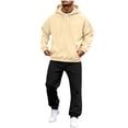 thumbnail image 1 of Aofany Mens Sweat Suit Set Plus Size Tracksuit Jogging 2 Piece Athletic Outfit Hoodie Sports Sweatsuit Pullover Sets, 1 of 6