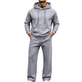 thumbnail image 1 of Aofany Mens Sweat Suit Set Plus Size Tracksuit Jogging 2 Piece Athletic Outfit Hoodie Sports Sweatsuit Pullover Sets, 1 of 6