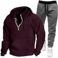 thumbnail image 1 of Aofany Mens Sweat Suit Set Plus Size Tracksuit Jogging 2 Piece Athletic Outfit Hoodie Sports Sweatsuit Pullover Sets, 1 of 6