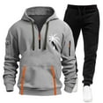 thumbnail image 1 of Aofany Mens Sweatsuit 2 Piece Set Oversized Printed Sweatshirts and Jogging Pants Sweatsuits Sets Winter Hoodie Set with Pockets, 1 of 2