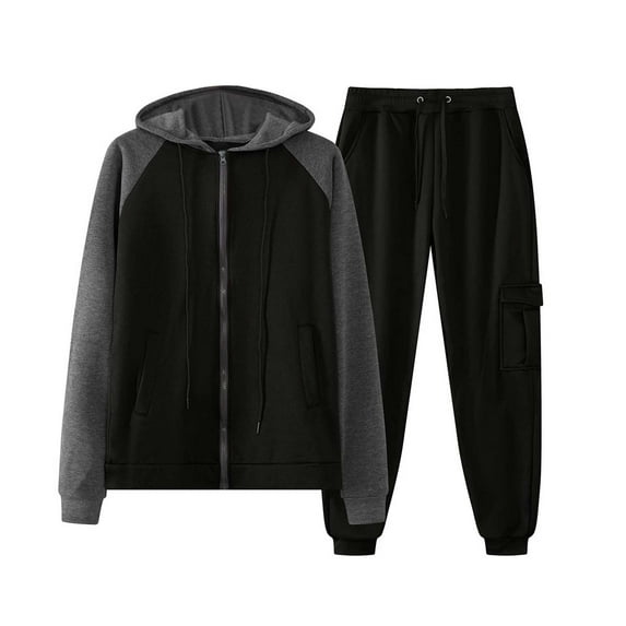Aofany Mens Sweatsuit Tracksuit 2 Piece Set Jogging Outfit Cardigan Hoodie Sports Sweatsuit Sets