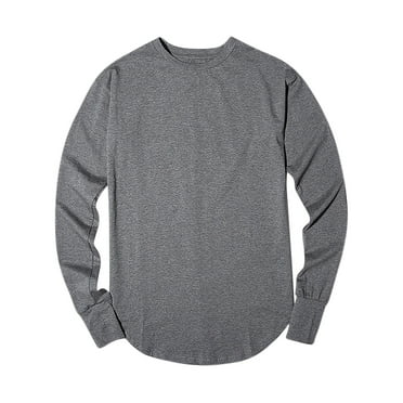 Aofany Mens T Shirts Regular Fit Big and Tall Solid Long Sleeve Tees Casual Lightweight Pullover Tops Base Shirt