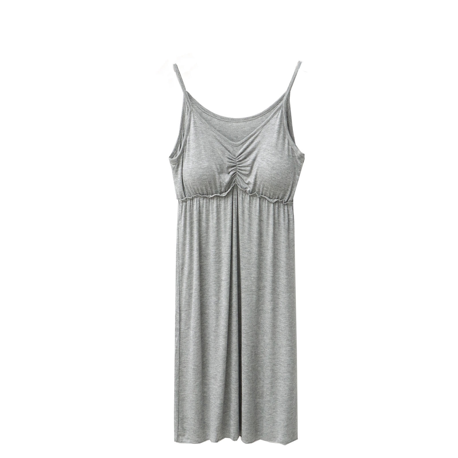 Aofany Nightgowns for Women with Built in Bra Pads Nightshirt Dress Sleepwear Sleeveless Camisole Nightdress