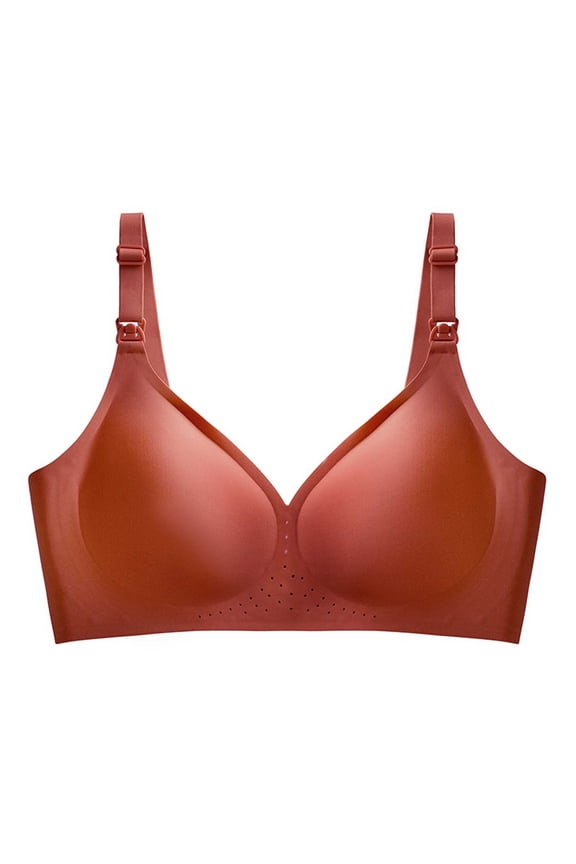 Nursing Bra for Breastfeeding No Rims Push Up Maternity Bras for Pregancy Seamless Breathable Comfy Underwear