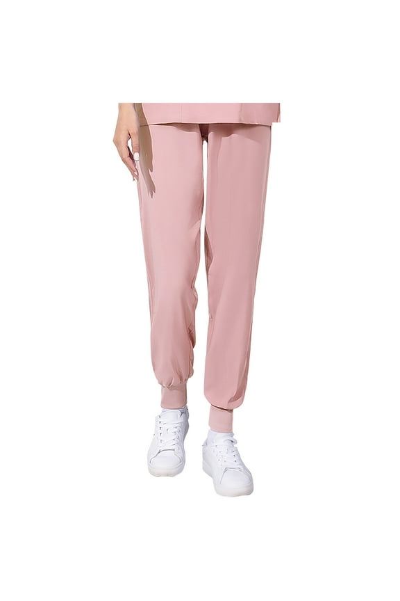 Nursing Scrub Pants for Womens Fashion Solid Color Working Uniform Long Straight Workwear Pants