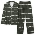 thumbnail image 1 of Aofany Pajamas Set for Women Long Sleeve Sleepwear Button Down Nightwear with Long Pants Soft Comfy Stripes Pjs Lounge Set, 1 of 2