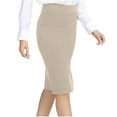 thumbnail image 1 of Aofany Pencil Skirt for Women Basic Stretch Bodycon Midi Below the Knee Skirts High Waist Business Work Office Wrap Skirts, 1 of 6