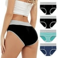 thumbnail image 1 of Aofany Period Underwear for Women 4PC Women Solid Color Patchwork Briefs Panties Underwear Bikini Underpants, 1 of 9