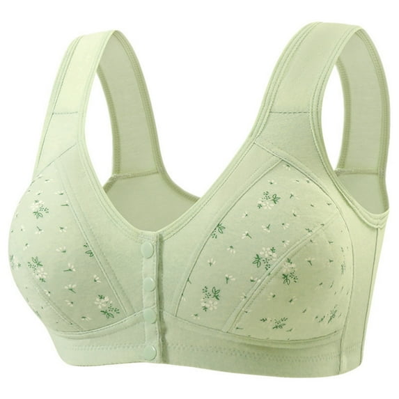 Aofany Plus Size Bras for Women Front Closure Wire Free Underwear Push up Bra Comfort Soft Bra Everyday Underwear Bras, 36B/C-46B/C