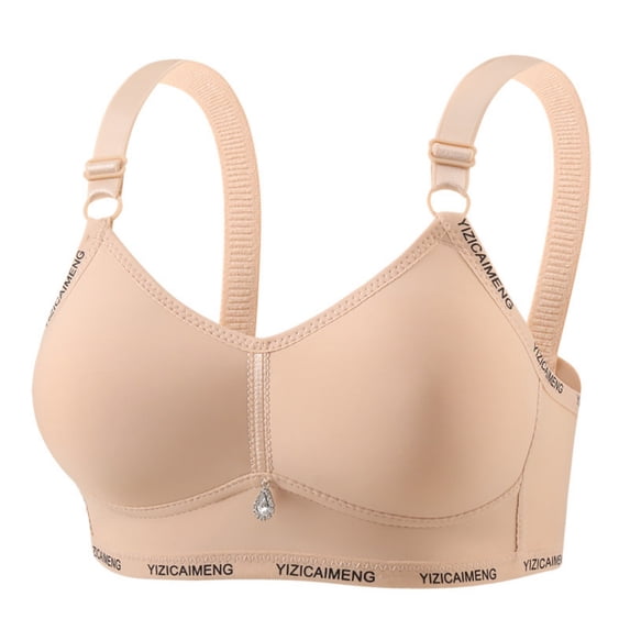 Aofany Plus Size Bras for Women Full Coverage Gathered Push Up Lingerie Adjustable Wirefree Bras Thin Breathable Wireless Bralettes, 38B/C-44B/C