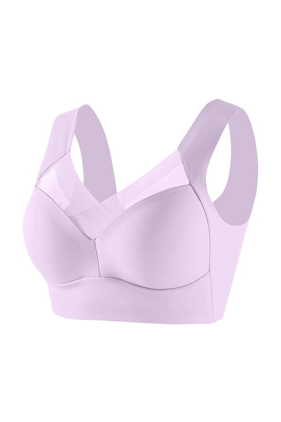 Plus Size Bras for Women Full Cup Seamless Push Up Shaping Wire Free Everyday Bra Size 38B/C-54B/C