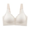 thumbnail image 1 of Aofany Plus Size Front Closure Bra Wireless Full Coverage Support with Wide Straps Print Comfort Bras Everyday Bras for Women, 36B/C-44B/C, 1 of 3