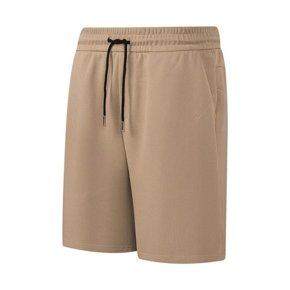 Aofany Plus Size Men's Outdoor Shorts Solid Color Casual Beach Shorts Drawstring Elastic Waist Daily Shorts