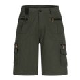 thumbnail image 1 of Aofany Plus Size Mens Cargo Shorts Casual Fashion Solid Multi-pocket Shorts Button Zipper Work Short Pants, 1 of 5