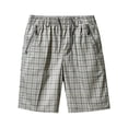 thumbnail image 1 of Aofany Plus Size Mens Casual Shorts Fashion With Zippered Pocket Elastic Waist Beach Shorts Cotton Comfy Plaid Short Pant, 1 of 8