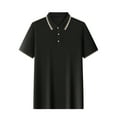 thumbnail image 1 of Aofany Plus Size Mens T Shirt Turndown Collar Short Sleeve Button Tops Casual Basic Pullover Blouse Sport Top, 1 of 1